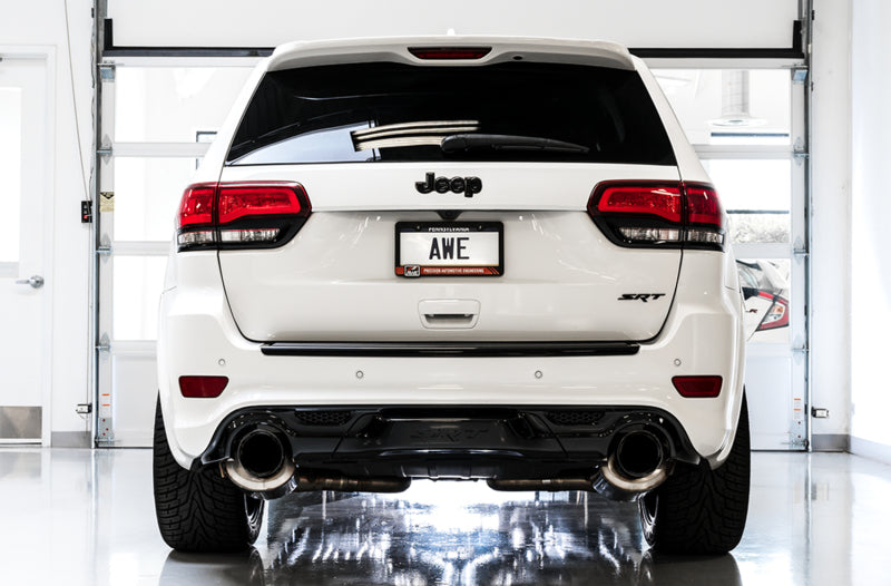 AWE Track Edition Cat-Back Exhaust (Polished Tips): Jeep Grand Cherokee 6.4L SRT 2012 - 2021