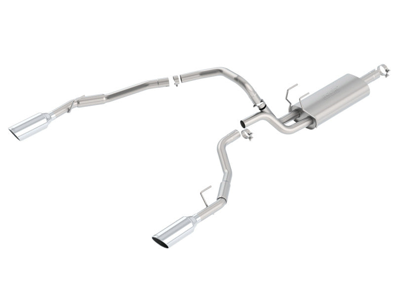 Borla S-Type Cat-Back Exhaust System (Polished Tips, Through Bumper): Dodge Ram 5.7L Hemi 1500 2009 - 2018 (Models w/ OEM Dual Exhaust)