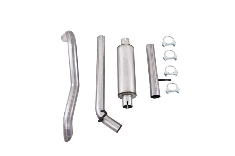 MBRP Cat Back Exhaust System (Single Rear Exit, Aluminized): Jeep Wrangler / Rubicon JK 3.6L 2012 - 2018 (2-Door & 4-Door)