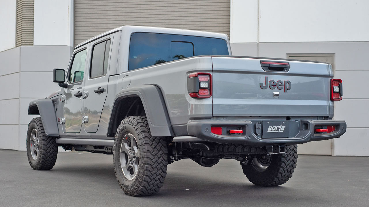 Borla ATAK Climber Cat-Back Exhaust System (Turn Down Exit, Black): Jeep Gladiator JT 3.6L V6 2020 - 2025