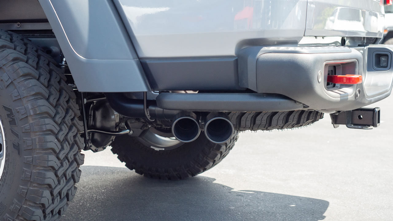 Borla ATAK Cat-Back Exhaust System (Dual Split Exit, Black Tips): Jeep Gladiator JT 3.6L V6 2020 - 2025