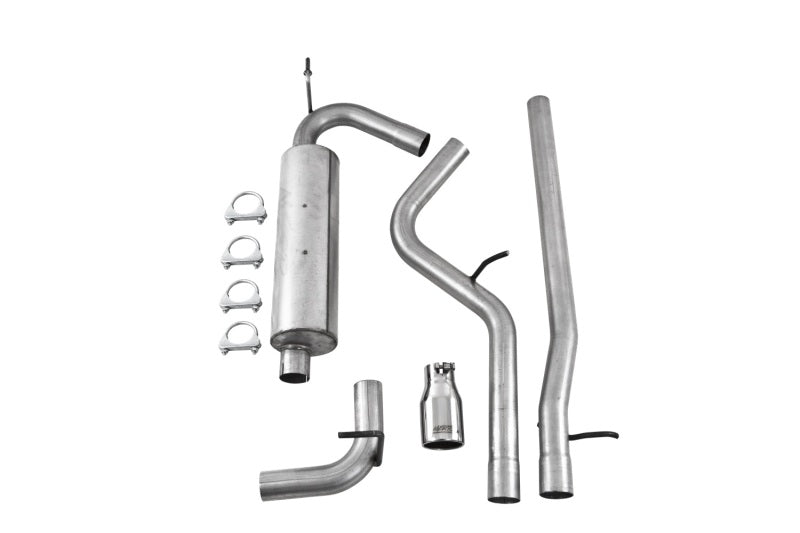 MBRP Cat Back Exhaust System (Polished Tips, Aluminized): Jeep Wrangler / Rubicon JK 3.6L 2012 - 2018 (2-Door & 4-Door)