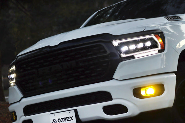 AlphaRex NOVA LED Projector Headlights (Alpha-Black): Ram 1500 2019 - 2024