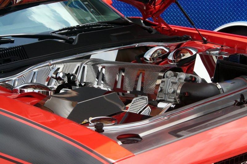 American Car Craft Standard Perforated Plenum Cover: Chrysler 300C / Dodge Challenger / Charger / Magnum SRT8 2006 - 2010