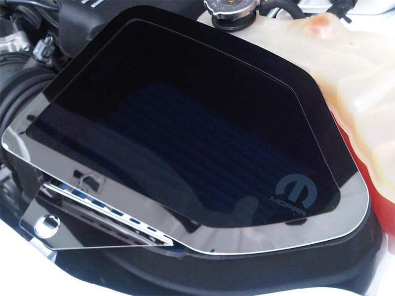 American Car Craft Mopar Cold Air Intake Cover (Clear / Polished): Chrysler 300 / Challenger / Charger 2011 - 2024 (5.7L Hemi / 6.4L SRT8)