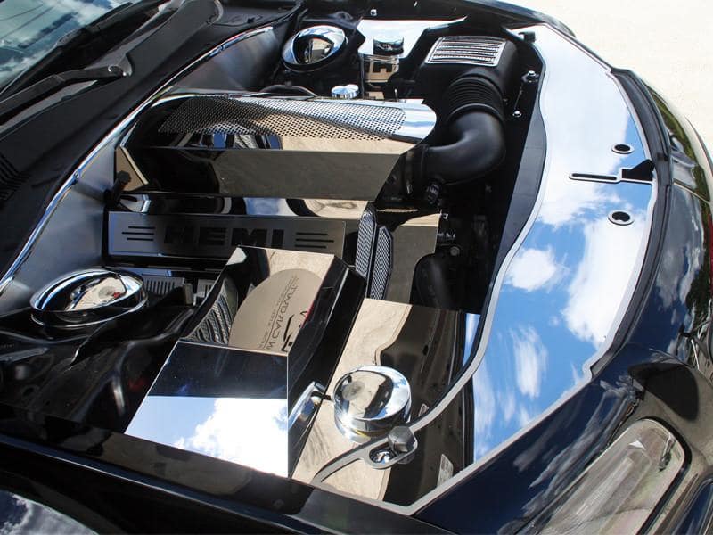 American Car Craft Polished Fuse Box / ABS Cover w/ Cap: Dodge Charger R/T 2011 - 2014