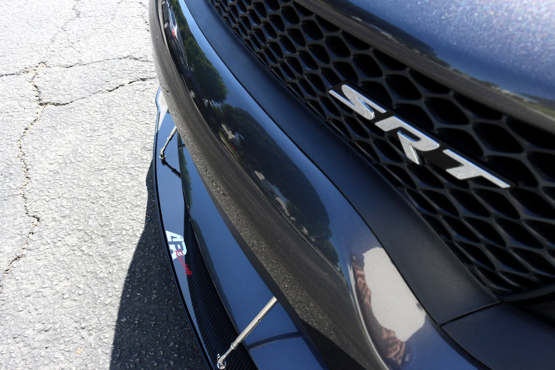 APR Carbon Fiber Front Wind Splitter w/ Rods: Dodge Charger SRT / Scat Pack / Hellcat 2015 - 2023