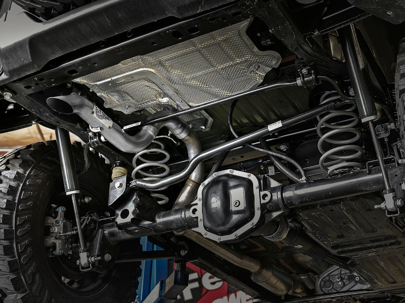 AFE MACH Force-Xp Hi-Tuck Axle-Back Exhaust System (NO Tip): Jeep Wrangler JL 2018 - 2025 (2.0L I4 / 3.6L V6)