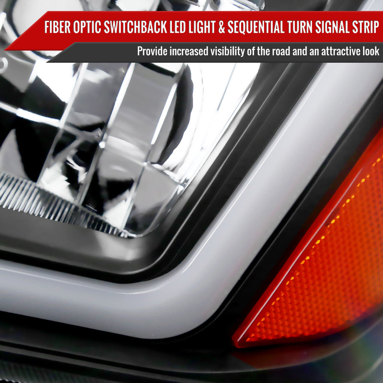 Spec D Sequential LED Headlights (Black): Dodge Charger 2006 - 2010