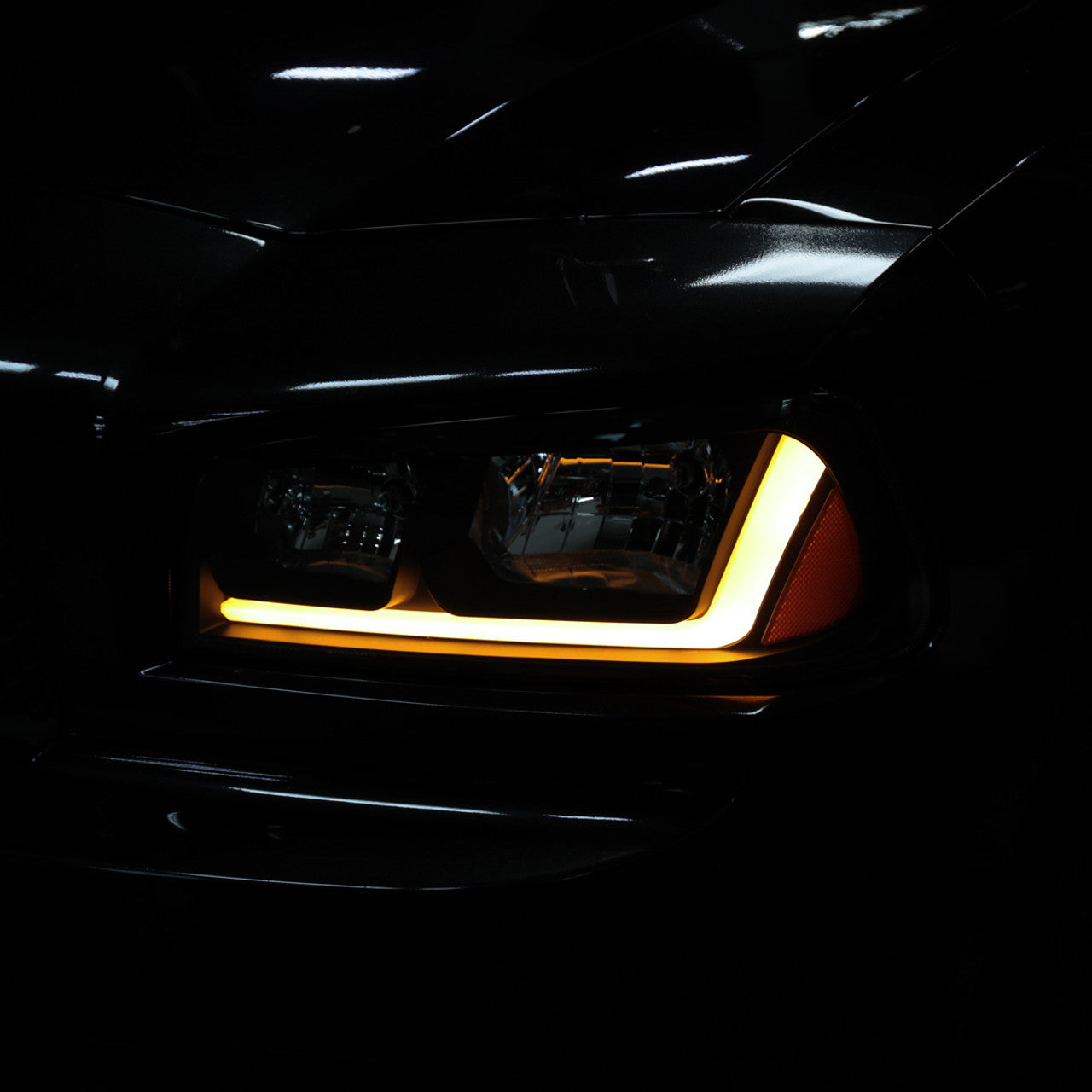 Spec D Sequential LED Headlights (Smoke): Dodge Charger 2006 - 2010
