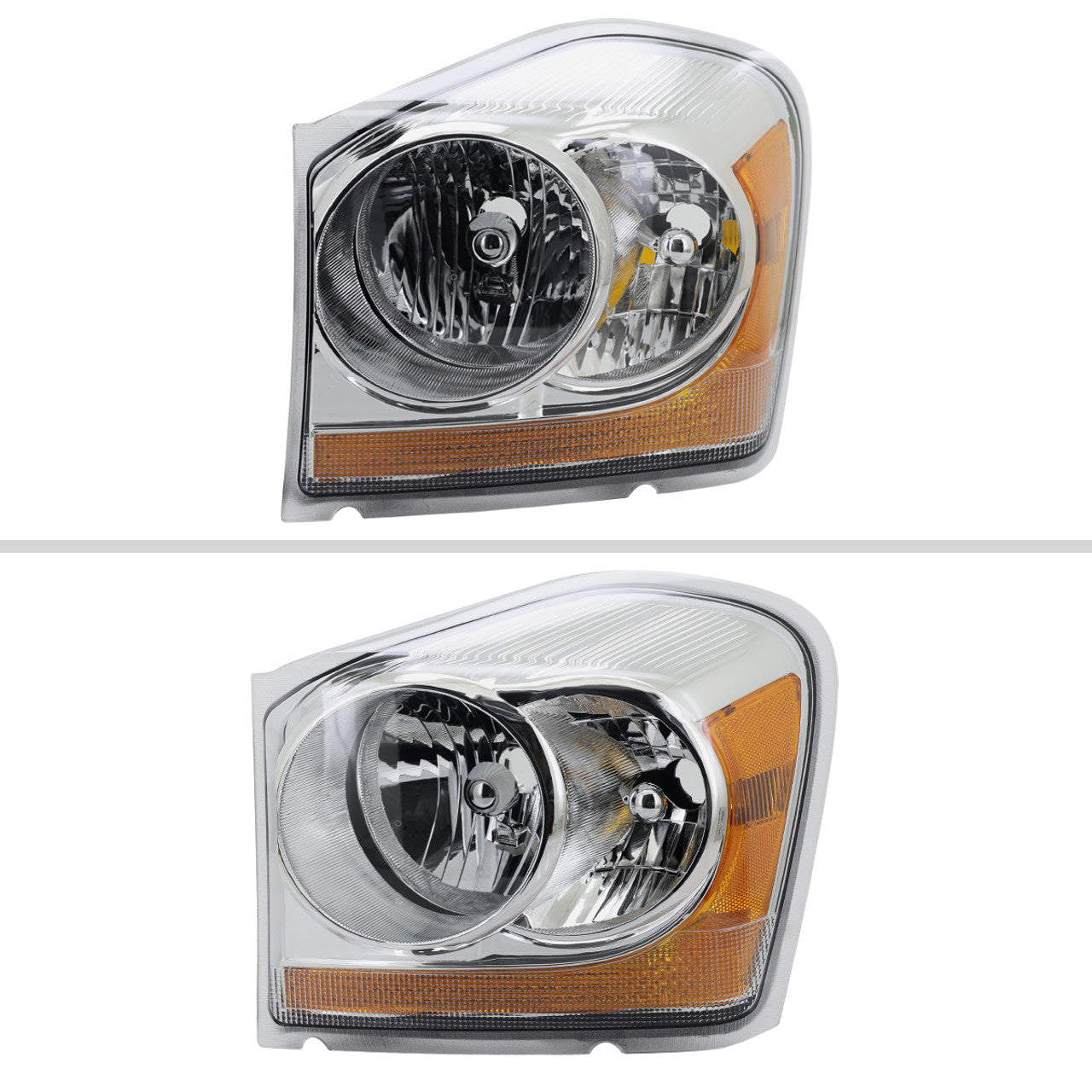 Spec D OEM Style Headlights (Chrome): Dodge Durango 2004 - 2006