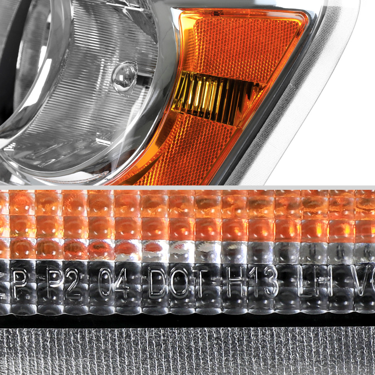 Spec D OEM Style Headlights (Chrome): Dodge Durango 2004 - 2006