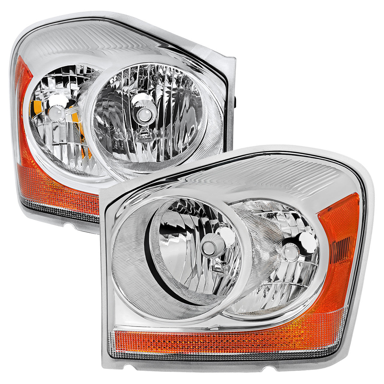 Spec D OEM Style Headlights (Chrome): Dodge Durango 2004 - 2006
