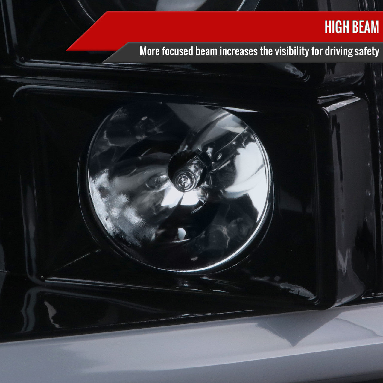 Spec D Projector Headlights w/ Light Bar (Smoke): Dodge Ram 2009 - 2018