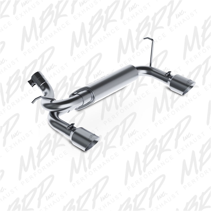 MBRP Axle-Back Exhaust System (Dual Rear Exit, Aluminized): Jeep Wrangler / Rubicon JK 2007 - 2018 (3.6L & 3.8L V6)