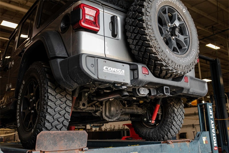 Corsa Sport Cat-Back Exhaust System (Turn Down Exit): Jeep Wrangler JL 3.6L V6 2018 - 2025