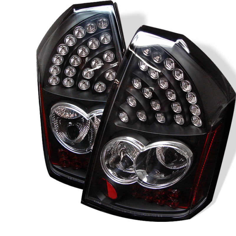 Spyder Black LED Tail Lights: Chrysler 300C 2005 - 2007