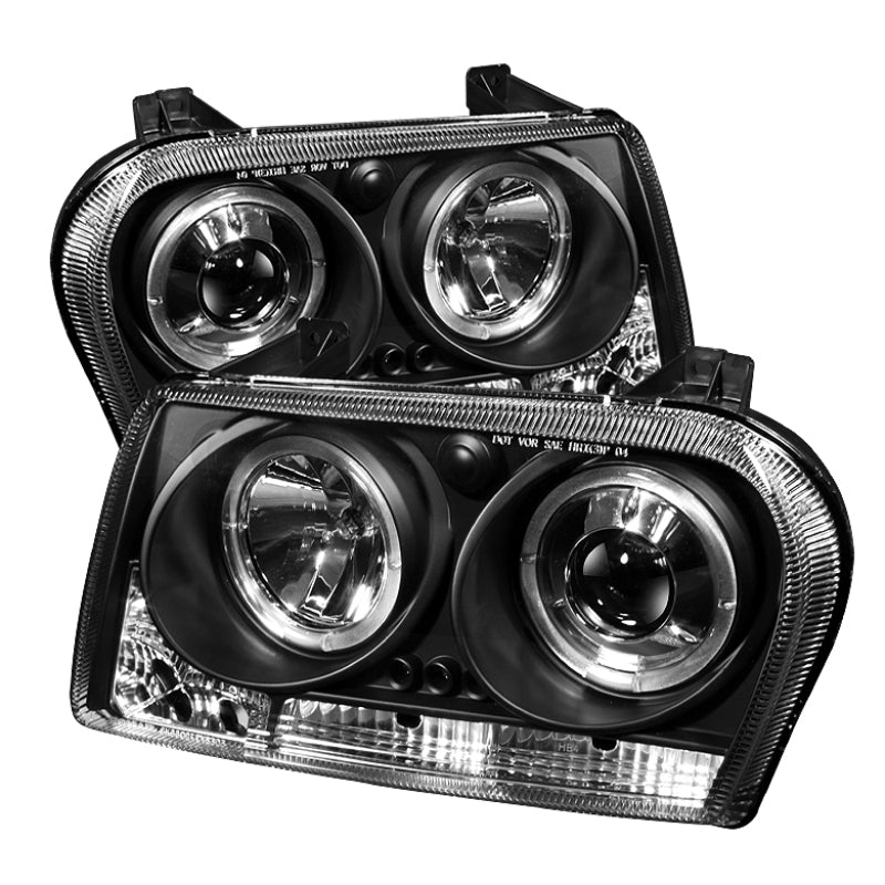 Spyder LED Dual Halo Projector Headlights (Black): Chrysler 300 2009 - 2010