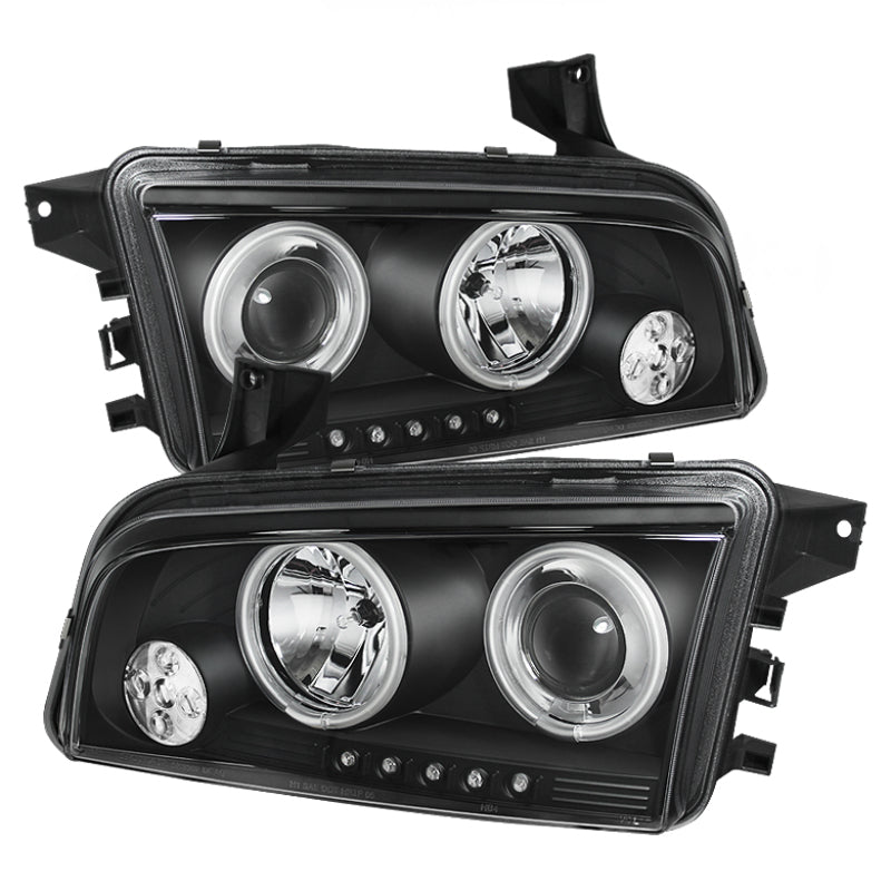 Spyder CCFL Dual Halo Projector Headlights (Black): Dodge Charger 2006 - 2010