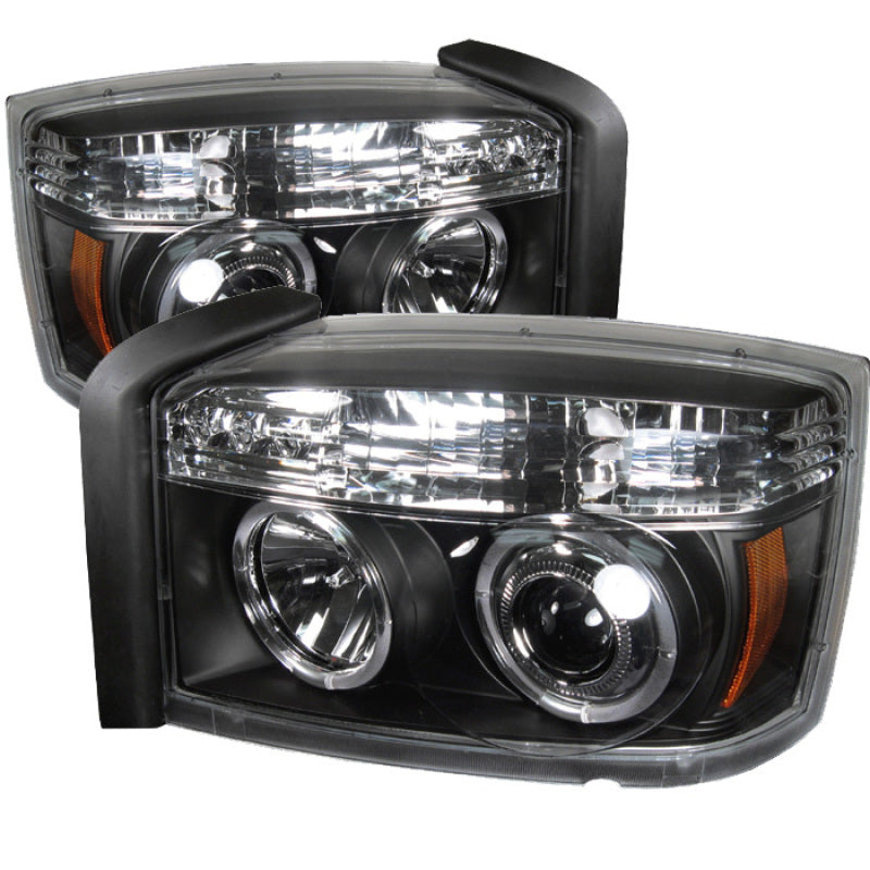 Spyder LED Halo Projector Headlights (Black): Dodge Dakota 2005 - 2007
