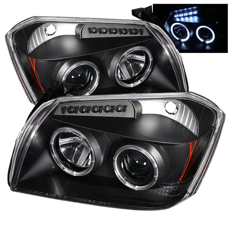 Spyder LED Dual Halo Projector Headlights (Black): Dodge Magnum 2005 - 2007