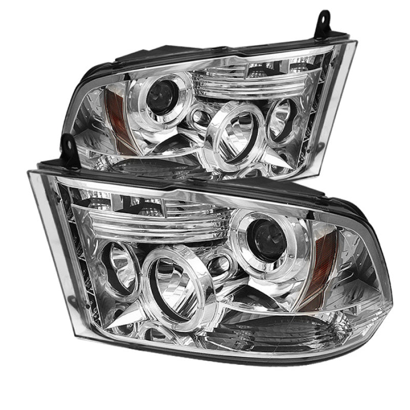 Spyder LED Halo Projector Headlights (Chrome): Dodge Ram 2009 - 2014