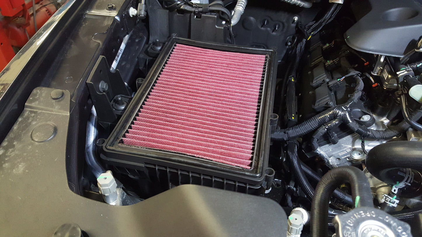 Flowmaster Performance Panel Air Filter: Dodge Ram 1500 (2002-2010) / Ram 1500 (2011-2026) / Ram 2500 (2003-2010) / 2500 (2011-2018) / Ram 3500 (2003-2009) / 3500 (2011-2018)