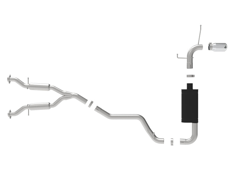 AFE MACH Force Cat-Back Exhaust System (w/Polished Tip): Jeep Grand Cherokee 3.6L V6 2014 - 2021