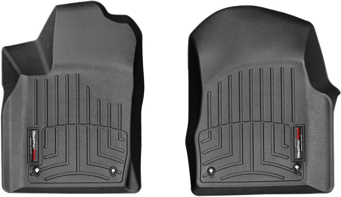 WeatherTech FloorLiner Front Floor Mats (Black): Dodge Durango (13-15) / Jeep Grand Cherokee (13-15)