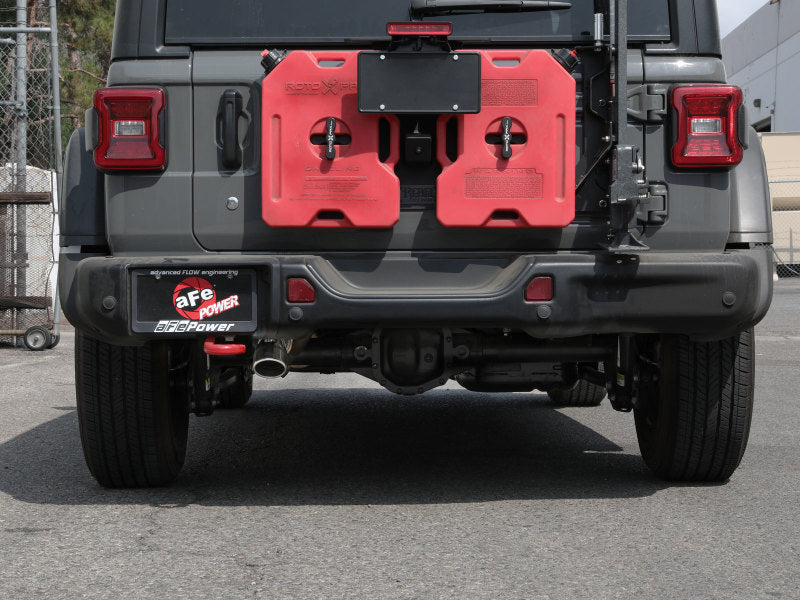 AFE MACH Force-Xp Hi-Tuck Axle-Back Exhaust System (Polished Tip): Jeep Wrangler JL 2018 - 2025 (2.0L I4 / 3.6L V6)