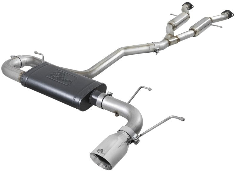 AFE MACH Force Cat-Back Exhaust System (w/Polished Tip): Jeep Grand Cherokee 3.6L V6 2014 - 2021