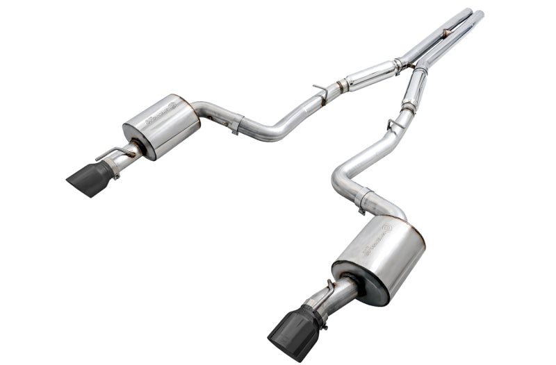 AWE Touring Edition Cat-Back Exhaust (Black Tips): Dodge Charger 2015 - 2023 (6.4L 392 & 6.2L Hellcat)