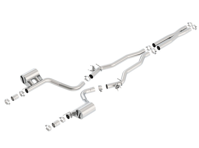 Borla ATAK Cat-Back Exhaust System (Reuses OEM Tips): Dodge Charger 6.2L Hellcat 2015 - 2023