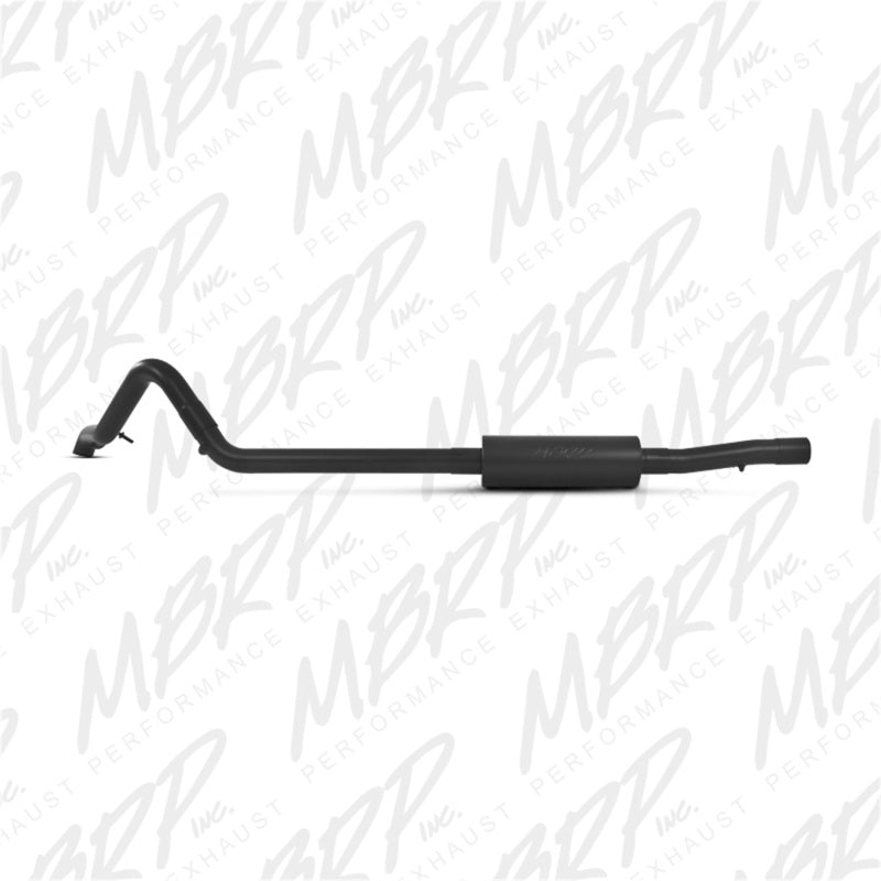 MBRP Cat Back Exhaust System (Single Rear Exit, Black): Jeep Wrangler / Rubicon JK 3.6L 2012 - 2018 (2-Door & 4-Door)