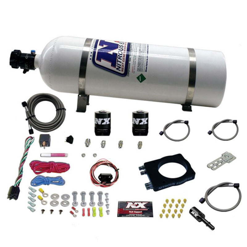 Nitrous Express 90mm Hemi Plate System (50-400hp) w/15lb Bottle