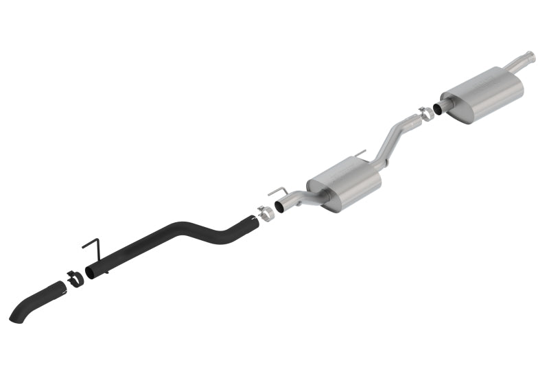 Borla Touring Climber Cat-Back Exhaust System (Turn Down Exit, Black): Jeep Gladiator JT 3.6L V6 2020 - 2025