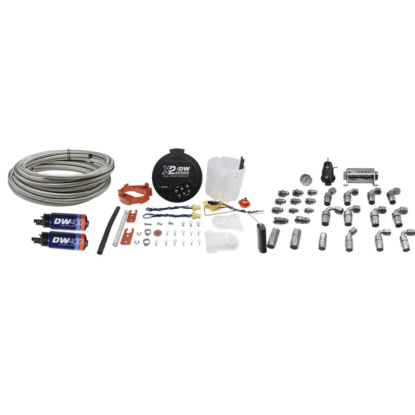 DeatschWerks DW400 (x2) Dual Fuel Pumps w/ Return Line Kit: 300, Challenger, Charger, Magnum 2005 - 2021 (5.7L Hemi, 6.1L SRT8, 6.4L 392)