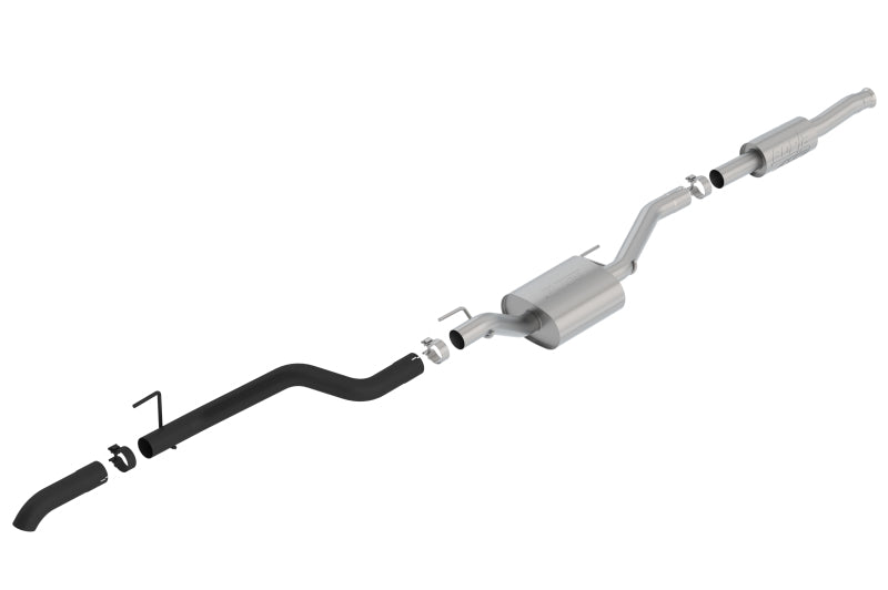 Borla ATAK Climber Cat-Back Exhaust System (Turn Down Exit, Black): Jeep Gladiator JT 3.6L V6 2020 - 2025