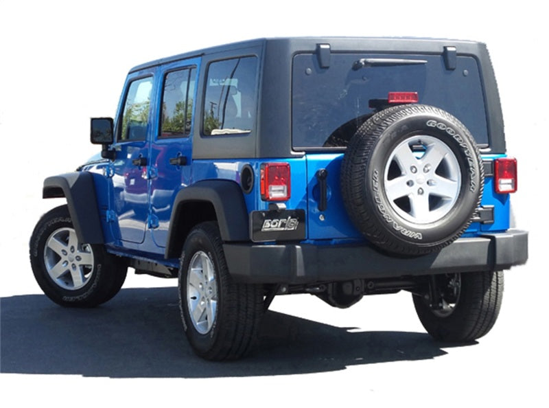 Borla S-Type Cat-Back Exhaust System (Turn Down Exit): Jeep Wrangler JK 3.6L V6 2012 - 2018