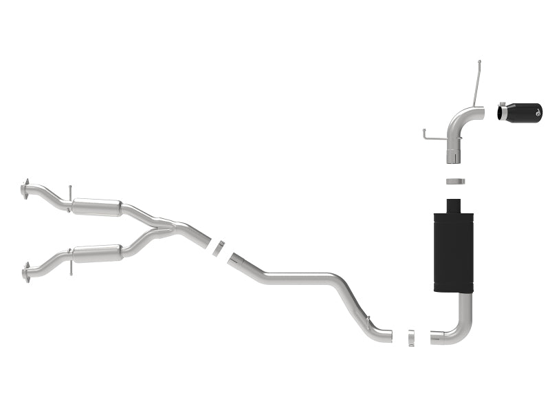 AFE MACH Force Cat-Back Exhaust System (w/Black Tip): Jeep Grand Cherokee 3.6L V6 2014 - 2021