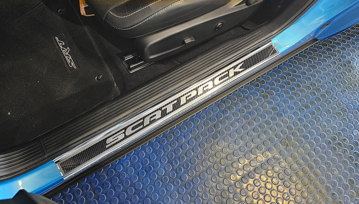 American Car Craft "SCATPACK" Door Sills (LED): Dodge Challenger 2015 - 2023
