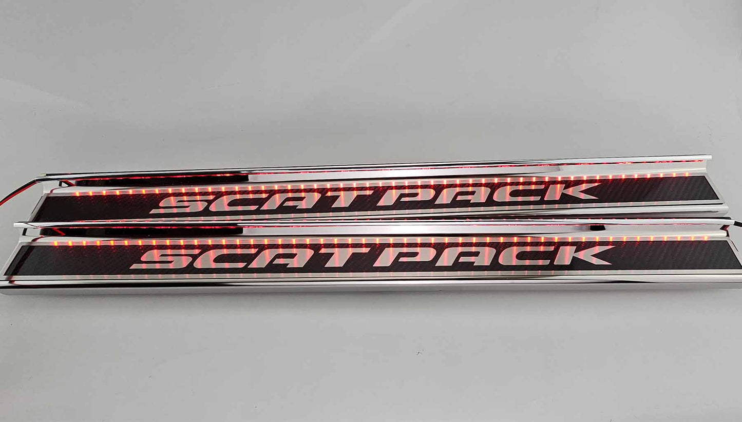 American Car Craft "SCATPACK" Door Sills (LED): Dodge Challenger 2015 - 2023