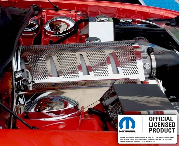 American Car Craft Standard Perforated Plenum Cover: Chrysler 300C / Dodge Challenger / Charger / Magnum SRT8 2006 - 2010