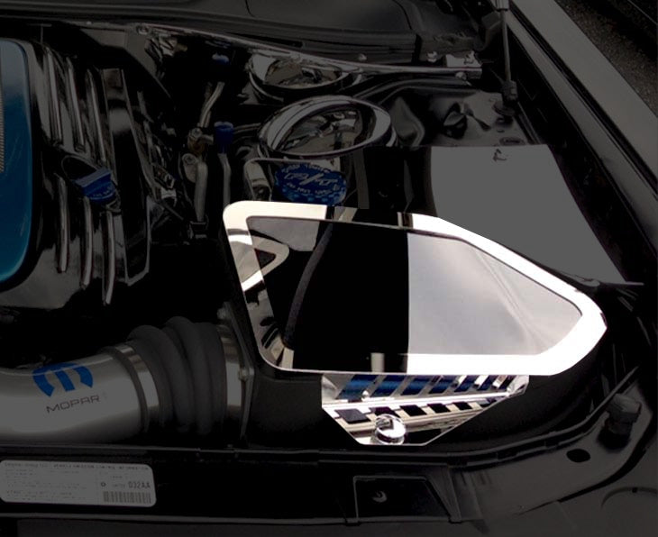 American Car Craft Mopar Cold Air Intake Cover (Clear / Polished): Chrysler 300 / Challenger / Charger 2011 - 2024 (5.7L Hemi / 6.4L SRT8)