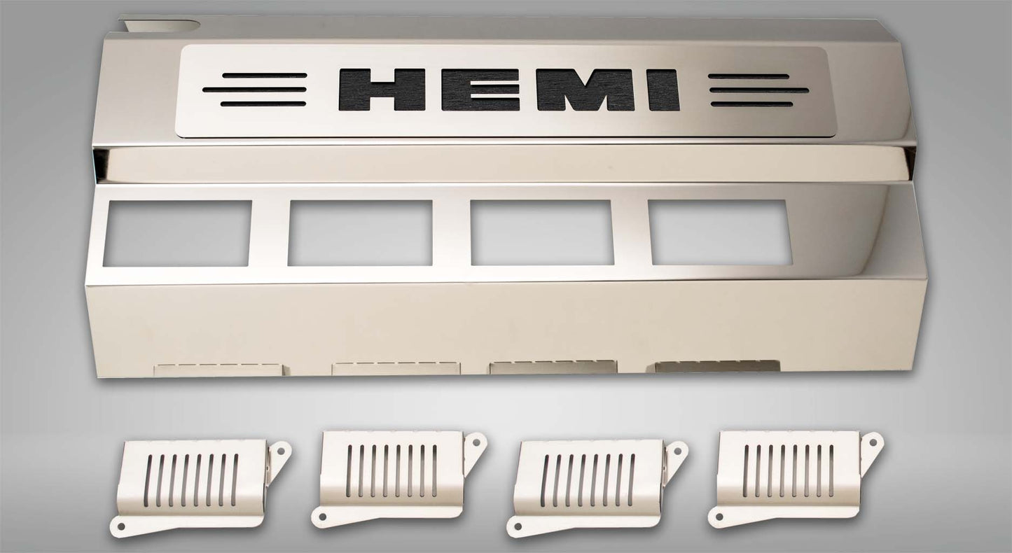 American Car Craft 5.7L Hemi Engine Half Covers (CARBON FIBER): 300 / Challenger / Charger 5.7L Hemi 2009 - 2024