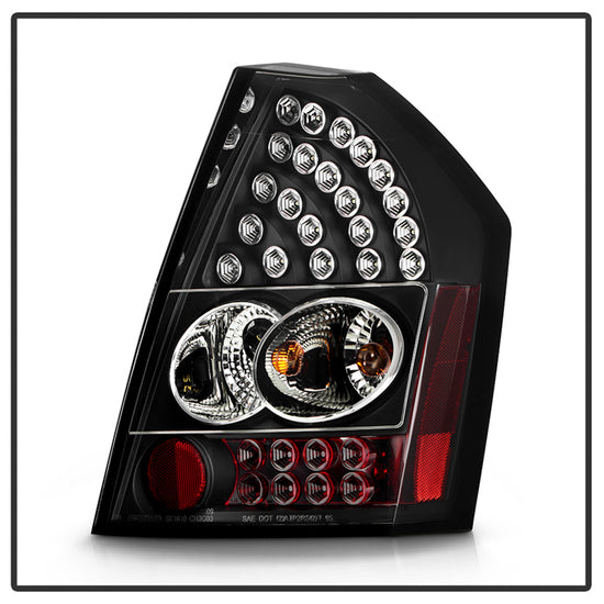 Spyder Black LED Tail Lights: Chrysler 300C 2008 - 2010