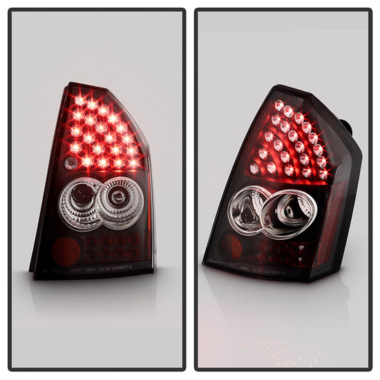 Spyder Black LED Tail Lights: Chrysler 300 2005 - 2007