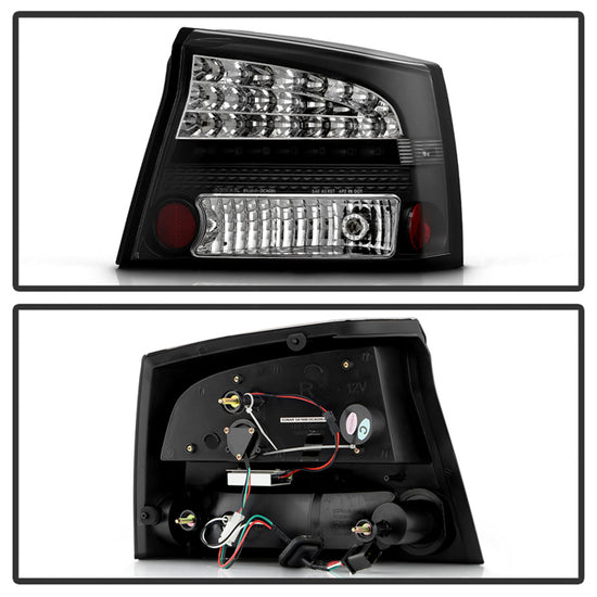 Spyder Black LED Tail Lights: Dodge Charger 2006 - 2008