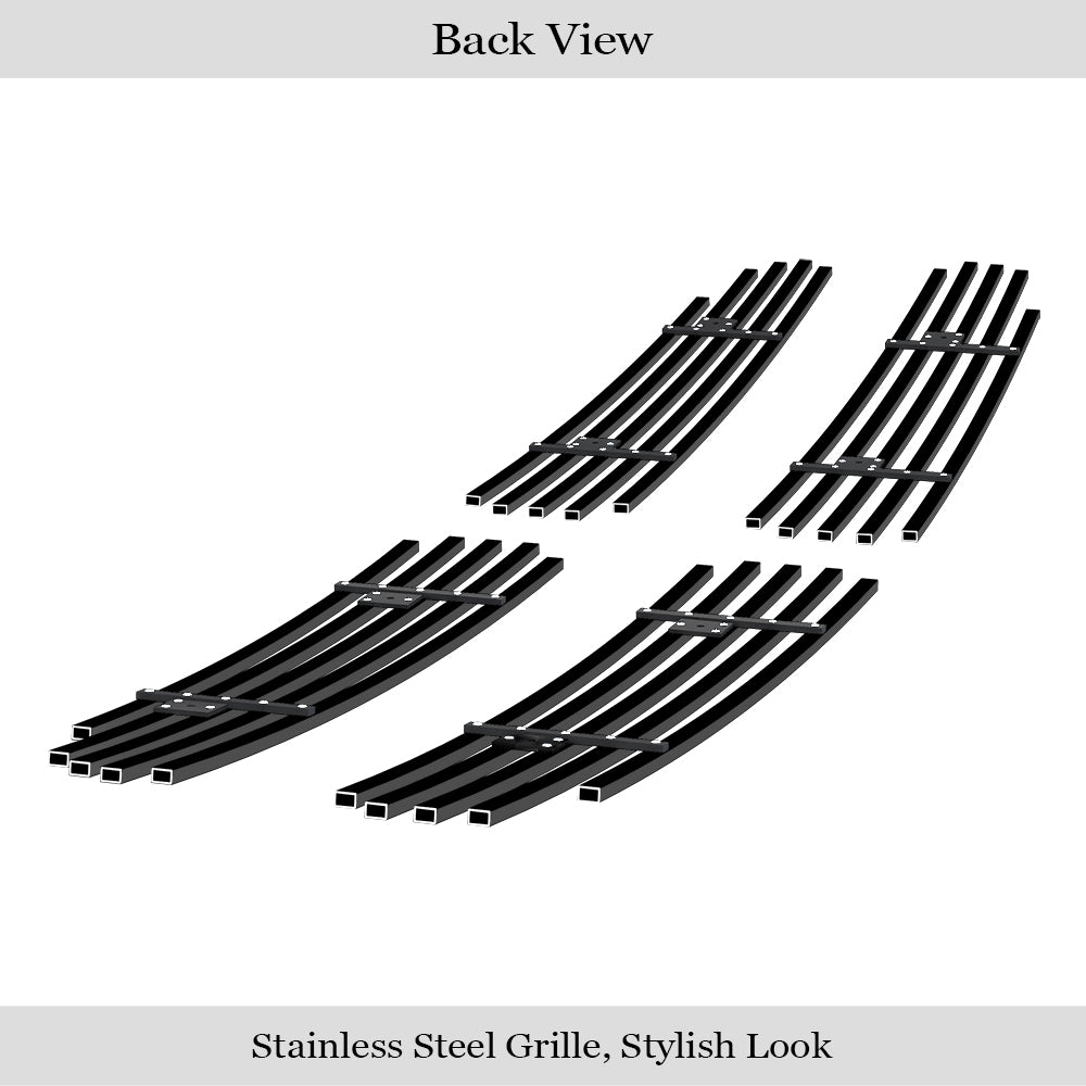 APS Black Stainless Upper Billet Grille: Dodge Dakota & Durango 1997 - 2004