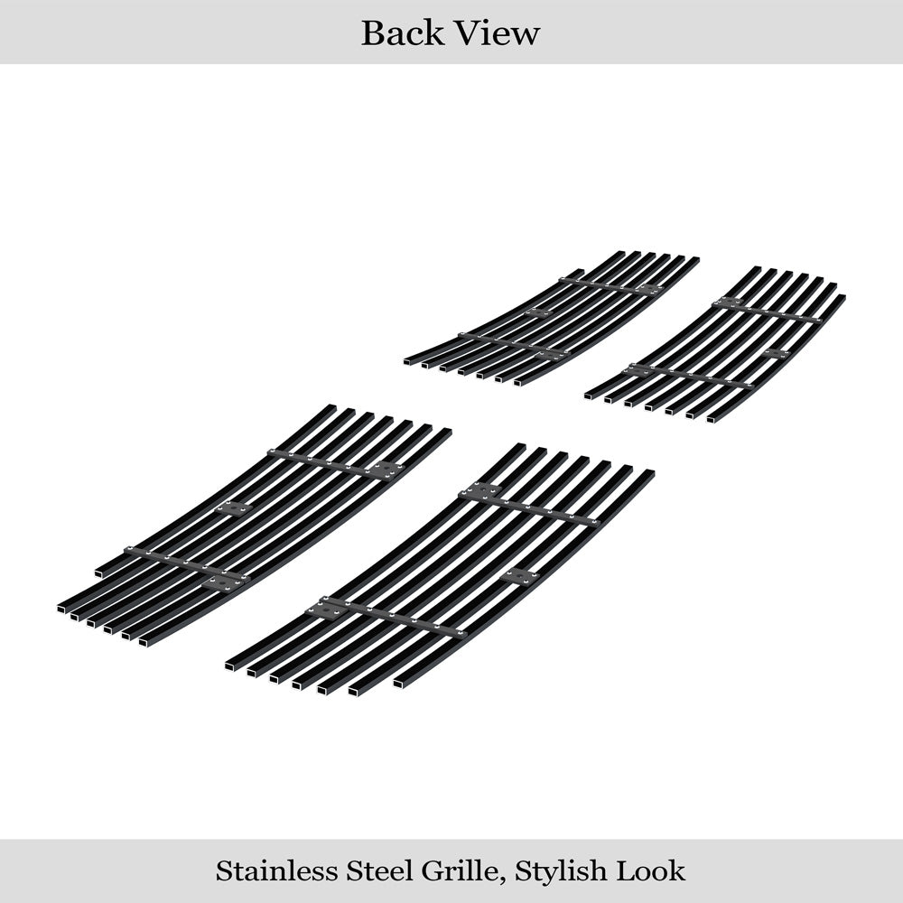 APS Black Stainless Upper Billet Grille (Version 2): Dodge Dakota 2005 - 2007